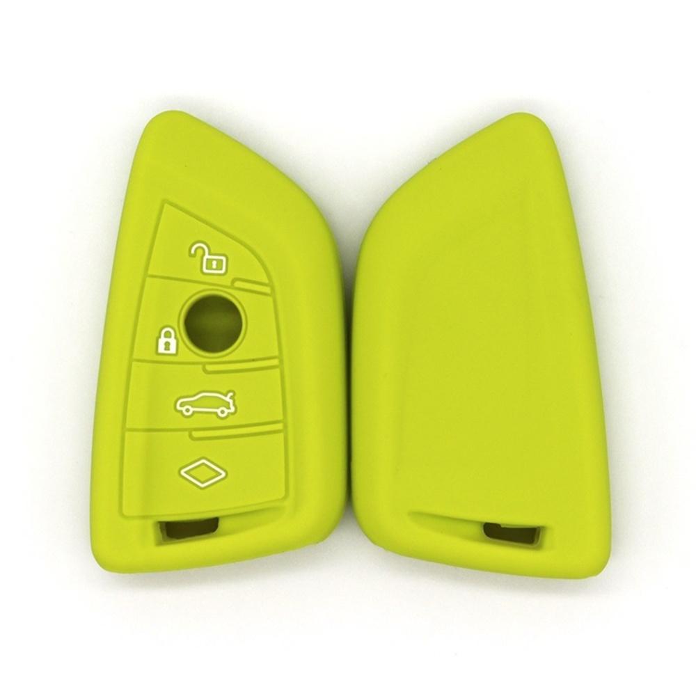 

Чехол для автомобильного ключа, силиконовая сумка для ключей для Bmw X1 X2 X3 X5 X6 X7 1 3 4 5 серии, ромбовидный защитный чехол для ключа, аксессуары для салона автомобиля зелёный