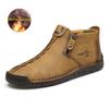 Fashion Autumn Men Boots Handmade Casual Ankle Boots For Man Winter Boot With Fur Keep Warm Shoes Male Hombres Botas Zapatos Hombre