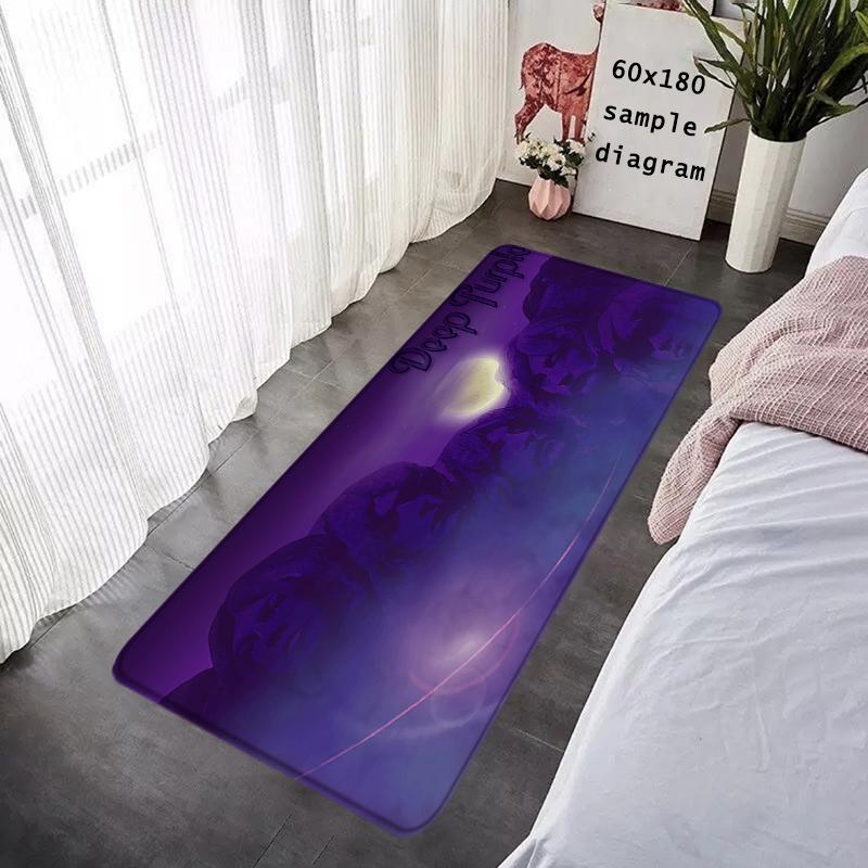Foot Rug Welcome Floor Mat for Entryway Deep Purples Bath Hallway Carpet Kitchen Water Absorbed Rugs Fluffy Home Decor