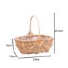 Storage Basket Wedding Flower Basket Rustic Empty Portable Flower Girl Basket for Camping Party Holiday