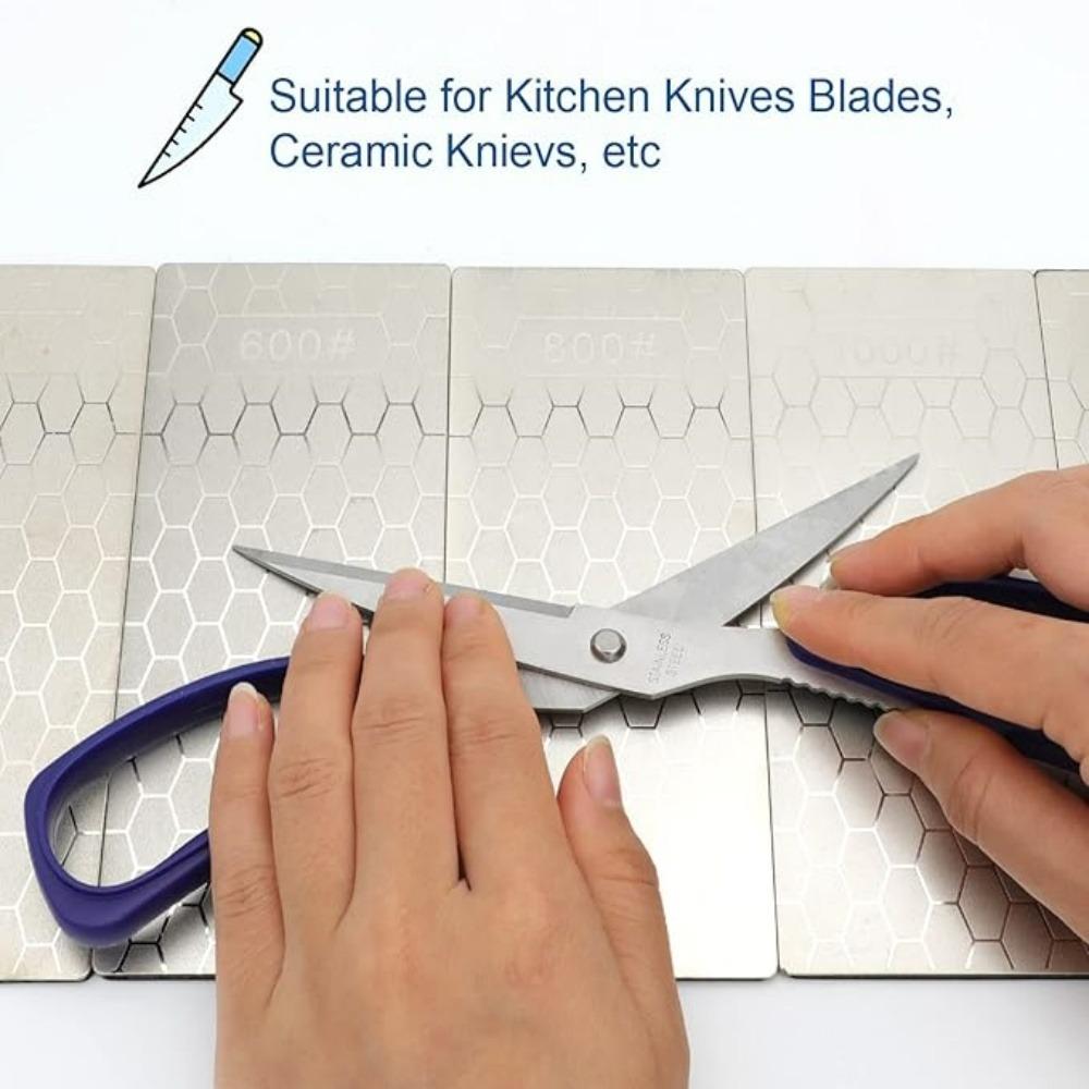 Diamond Honeycomb Shaped Sharpening Stone Piece Multi-Tool Polishing Tungsten Steel Ceramic Grinding Whetstone Kitchen Gadgets