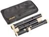Toyama Musical AULOS Traverso Glenzer AF-1 Flute with Soft Case Black Ivory