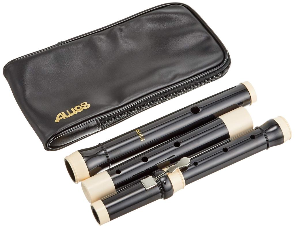 Toyama Musical AULOS Traverso Glenzer AF-1 Flute with Soft Case Black Ivory
