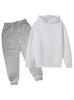 Solid Color Fashion Casual Children's Hoodie Sweatshirt Set for Autumn and Winter