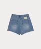 Sseomweeobeoteo Cutting Half Denim Pants - Middle Blue