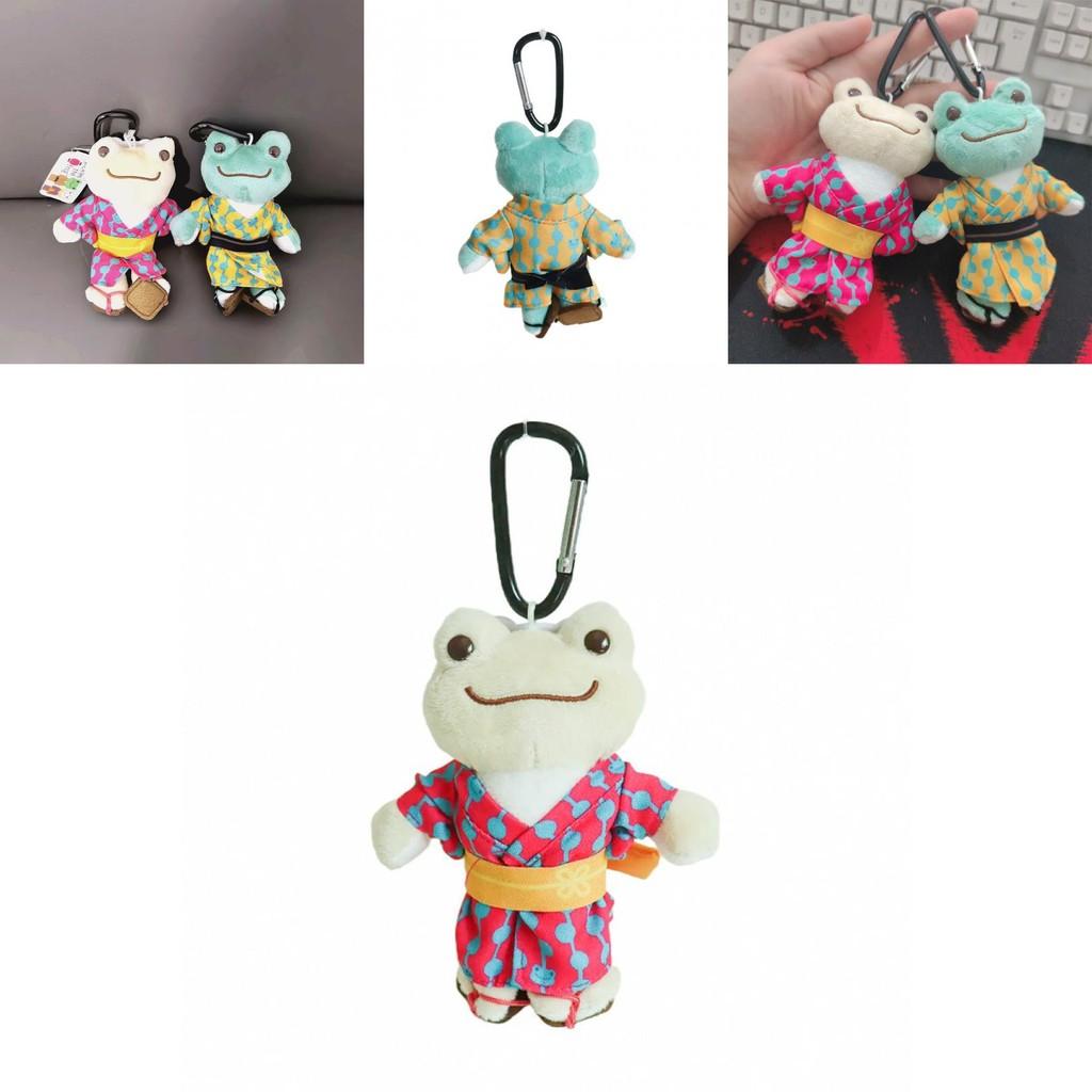 Cute Kimono Smiling Big Eyes Frog Plush Toy Keychain Pendant For Backpack And Gift