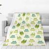 Cartoon Green Frog Flannel Blankets Warm Winter Travel Bedroom Sofa Bithday Gifts For Kids Soft Throw Blanket
