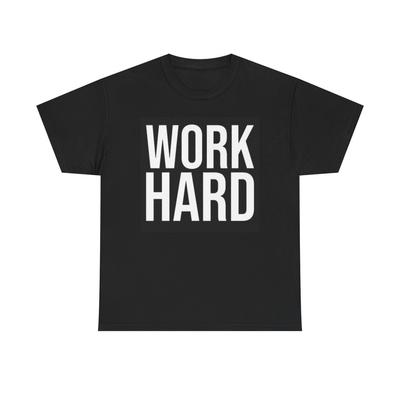 Work Hard Grafik T-Shirt GYM Motivation Unternehmer Unisex Schweres Baumwoll-Tee