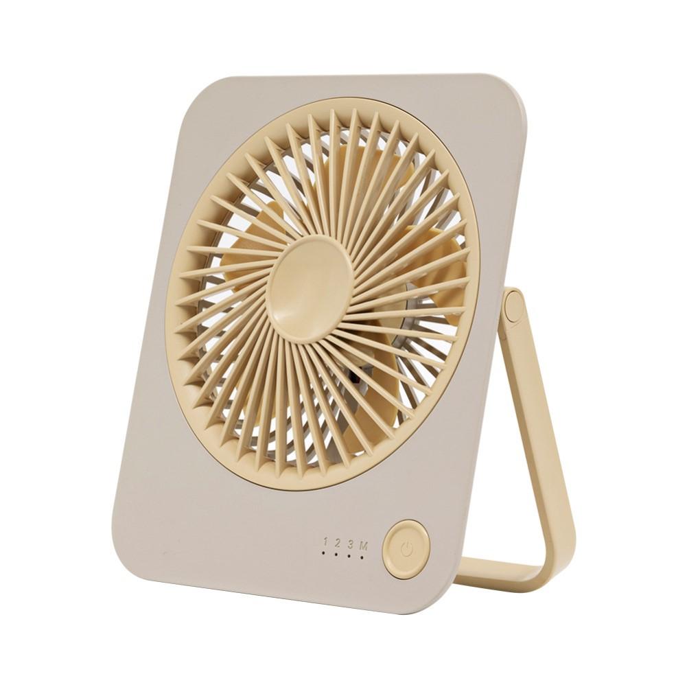 

1200mAh Rechargeable Desk Fan with USB Charging Portable Design and 4 Speed Airflow Control for Bedroom and Travel Use хакі