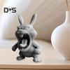 Roaring In Anger Animal Figurine 3D Printed Dog Rabbit Shark Elephant Statue Sculpture Home Office Bookshelf Desktop Decoration Ornament