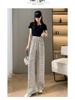 2023 Striped Zebra Print Wide-Leg High-Waist Casual Pants for Women