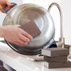 High-Density Brown Emery Sponge Scourer: Wear-Resistant Magic Eraser for Stain Removal & Descaling.