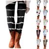 Pantaloni da donna stampati elastici in morbido cotone leggings casual pigiama da casa