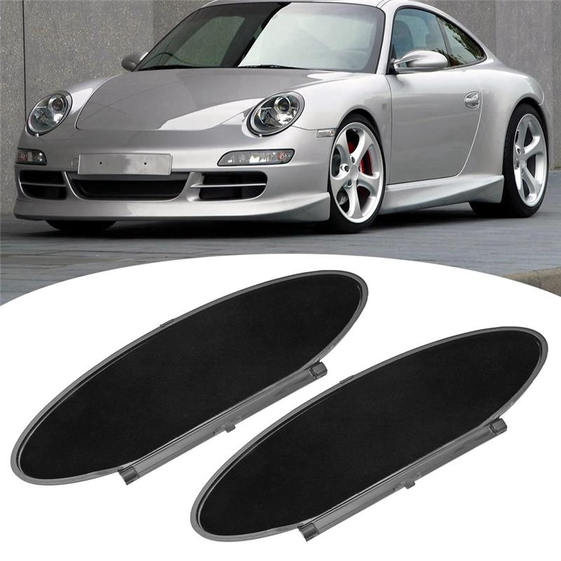 SXR-2 Pcs Car Sun Visor Interior Makeup Mirror Cover 99670142102 For Porsche 911 996 997 Boxster 986 Cayman 987 Replacement