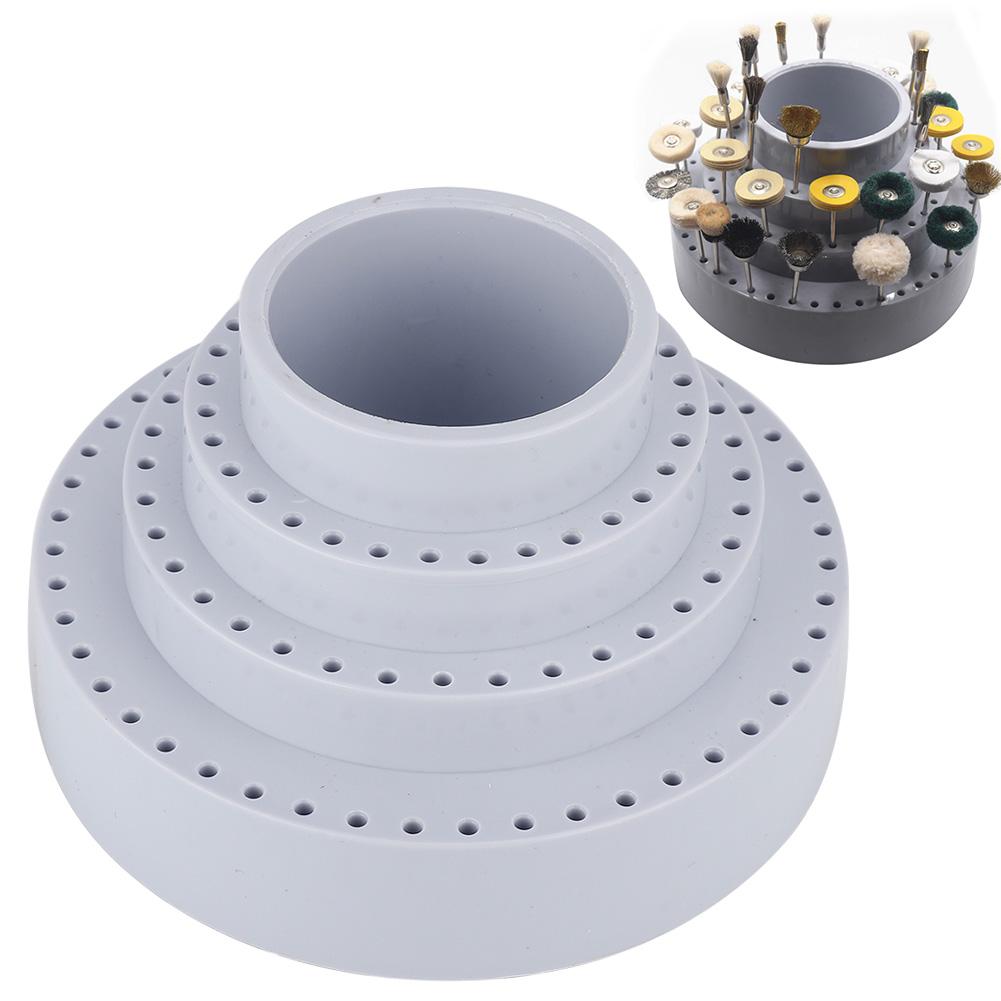 Rotating Round Shape Drill Bit Storage Case Grinding Tool Tip Stand Organizer