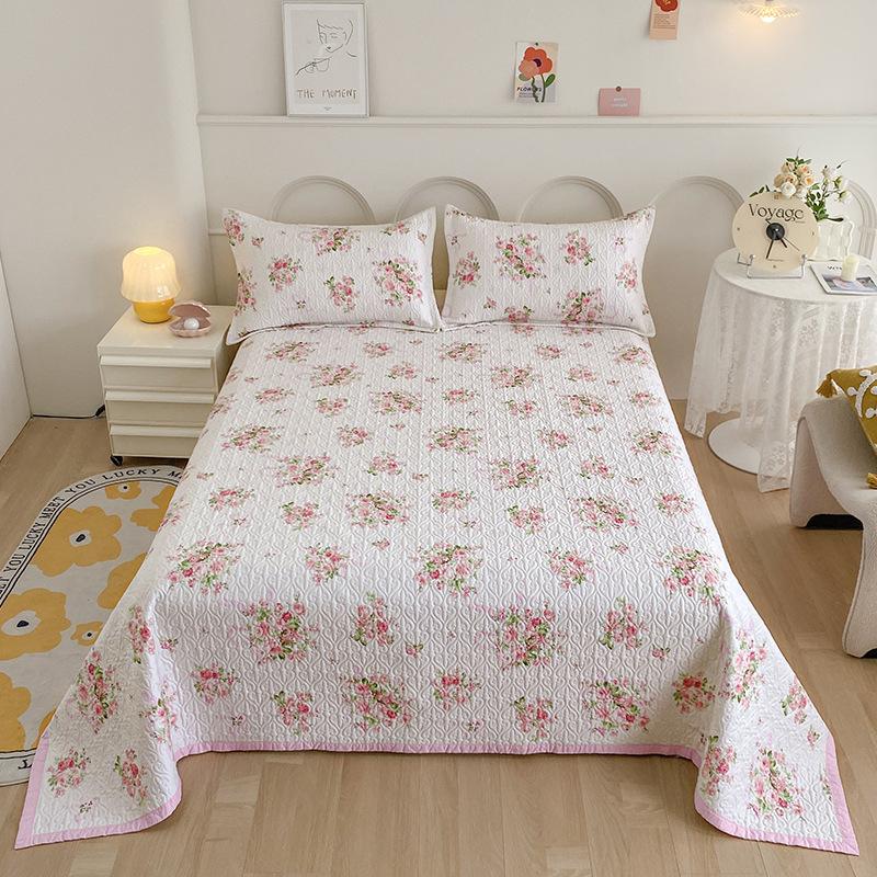 Trzyczęściowy zestaw drukowanej narzuty na łóżko z czystej bawełny, uniwersalna antypoślizgowa bawełniana pikowana narzuta, prześcieradło tatami hurtowo transgraniczne