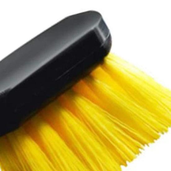 Car Wheel Cleaning Brush Short Handle Tire Rim Detail Brush for Vehicles Soft Triple Bristles Auto Cleaning Tools
