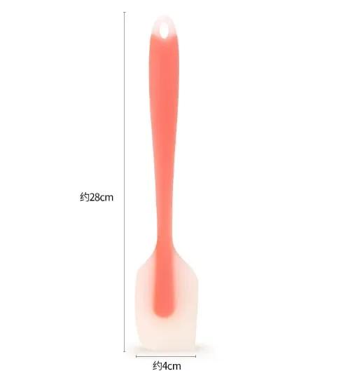 

Силиконовый скребок для крема для торта Скребок для крема Инструмент для торта Два размера Полупрозрачная головка Лопатка Термостойкий инструмент для выпечки 27.2 x 5cm оранжевый