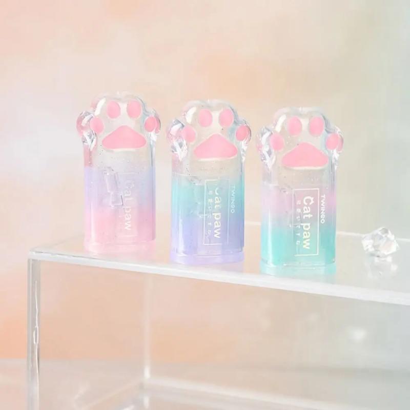 1pcs Cute Creative Cat Pencil Sharpener Stationery Gradient Color Cat Claw Pencil Sharpener School Supplies Kawaii Stationery