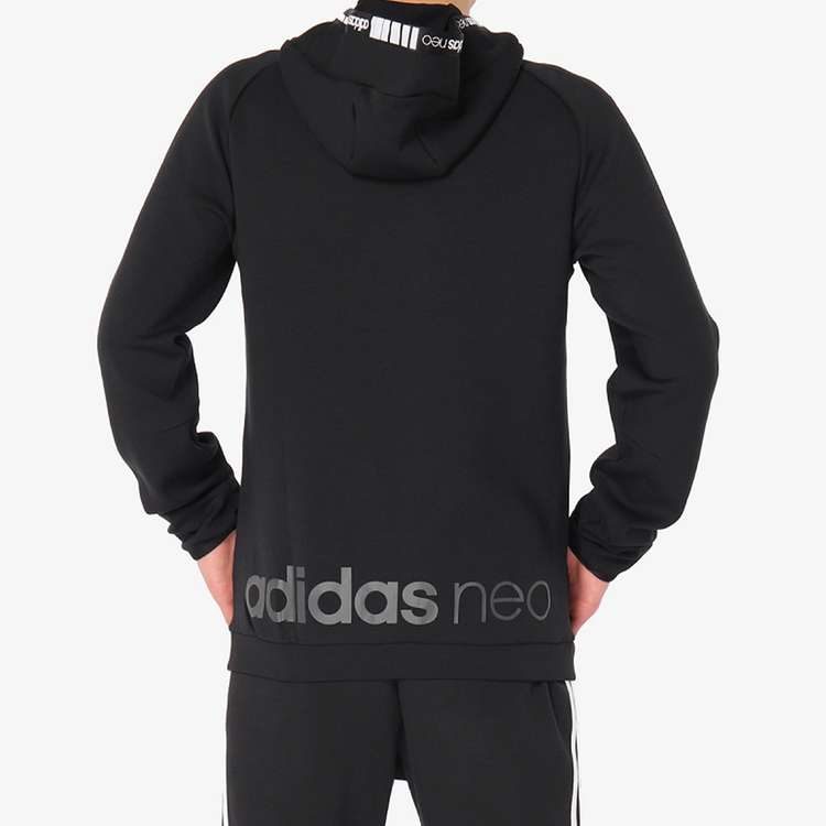 adidas Sweatshirts Men's Black Hooded Moderate Regular DW8142