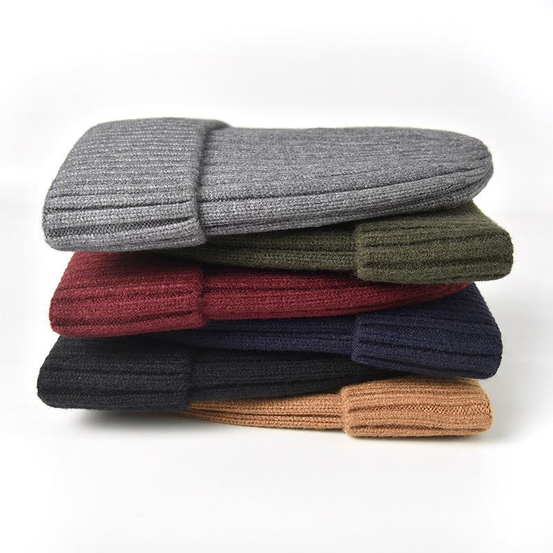 Men's Fleece-Lined Knit Beanie - Thickened Thermal Winter Hat for Extreme Cold Weather