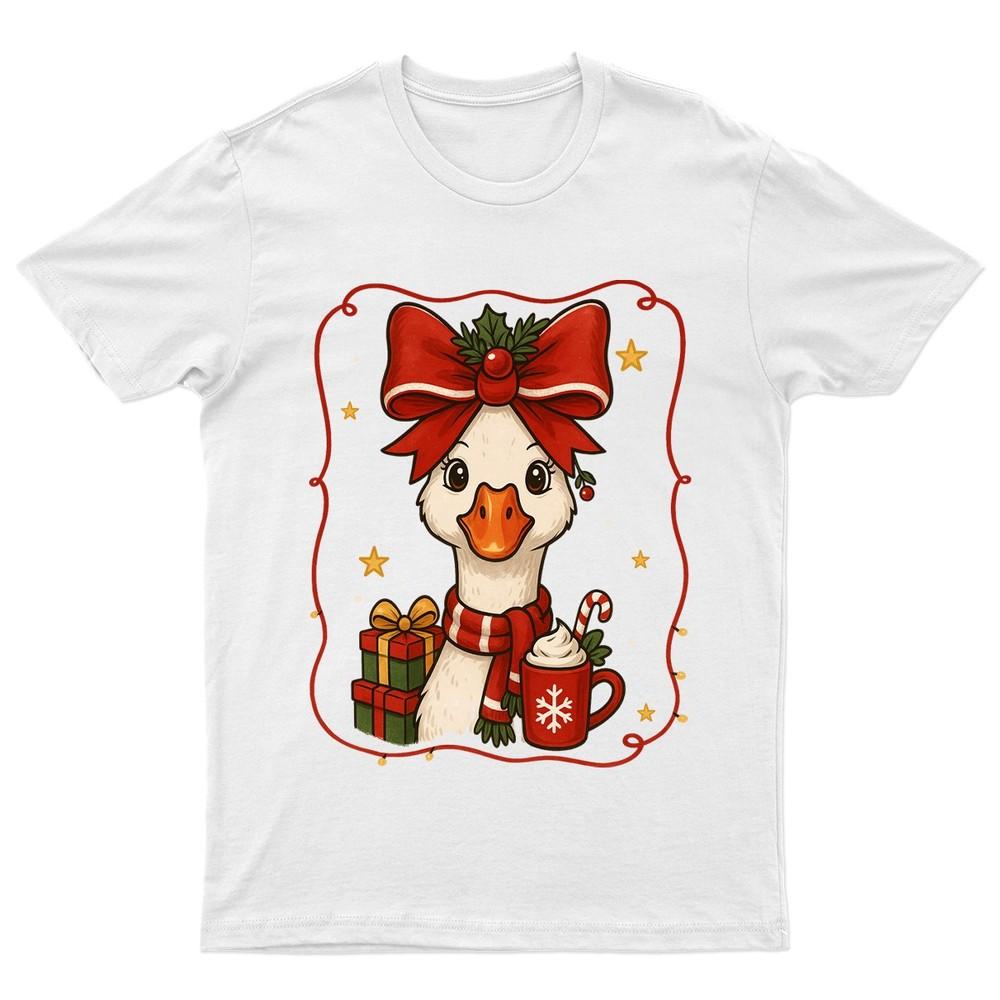 Christmas Duck Holiday Animal TShirt Unisex Gift Retro Seasonal Funny Xmas