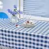 Table Decor Linen Plaid Tablecloth Pastoral Style Antifouling Table Runner Waterproof Rectangular Desk Cover Wedding