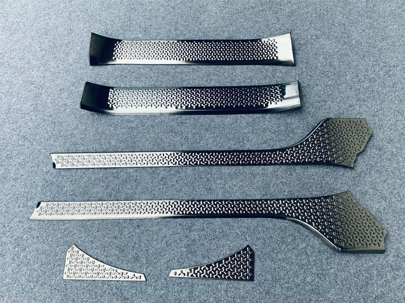 Hyorabyn Door Scuff Plates and Side Step Guards for Toyota New Voxy 90 Series New Noah 90 Series 2022 and Stain Protection 6 Black / (January Onwards)