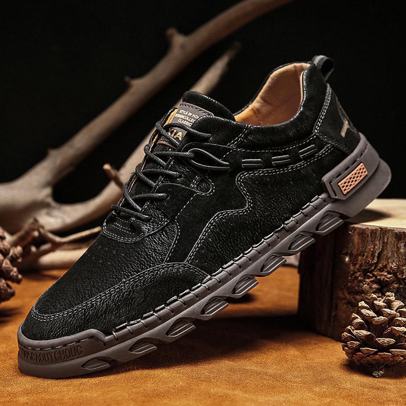 

Модная обувь класса люкс для мужчин, легкая, универсальная, дышащая, летняя, удобная, повседневная, для вождения, кроссовки для альпинизма и путешествий 48 чёрный