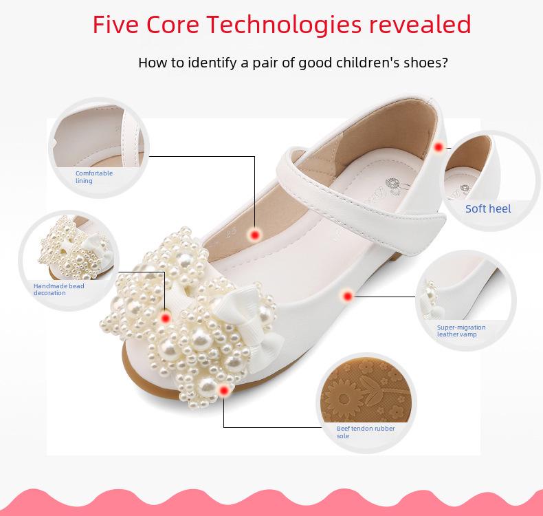 Pantofi de rochie din piele cu talpă moale pentru fete - moale de primăvară și toamnă pentru bebeluși și copii, perfecte pentru ținute de dans și prințesă.