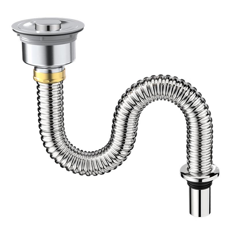 Stainless Steel Sink Drainer and S-Bend Pipe Kits