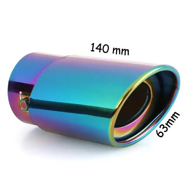 Uniwersalna końcówka tłumika wydechu samochodowego okrągła rura ze stali nierdzewnej chromowana końcówka tłumika wydechu srebrne akcesoria samochodowe tłumik