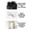 Plush Faux Fur Charm Long Tail Plush Tail Pendant Cute Plush Tail Keychain  Handbag Accessory