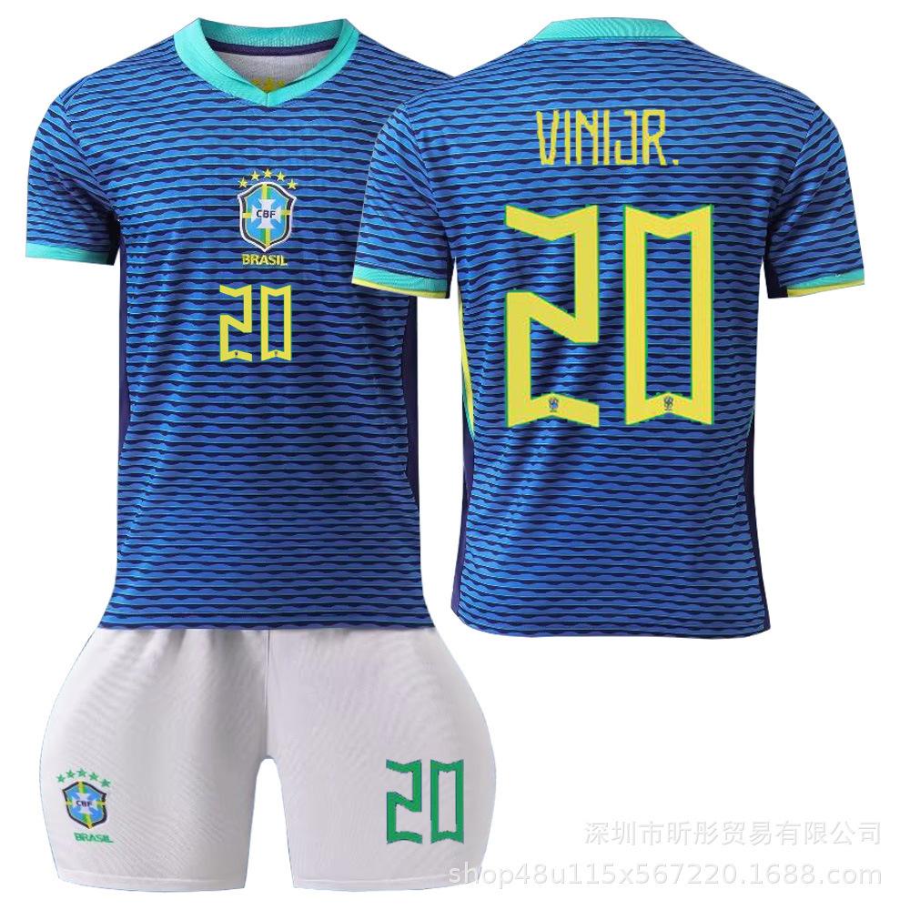 2024 Brazil Away Jersey Neymar Vinicius Adult Children Student Training Suit Men's and Women's Jerseys
