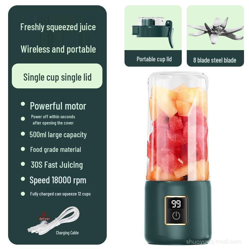 The Best Experience Draagbare Multifunctionele Mini Sapcentrifuge en Keukenmachine - Elektrische Smoothie en Fruitbeker