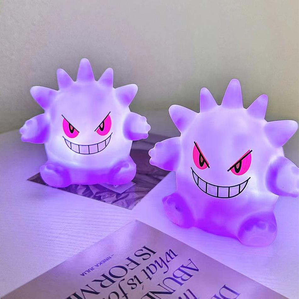 Pikachu Gengar Night Light Cute Anime Soft Light Bedroom Bedside LED Light Vinyl Desk Decoration Christmas Children's Toy High Quality Gift