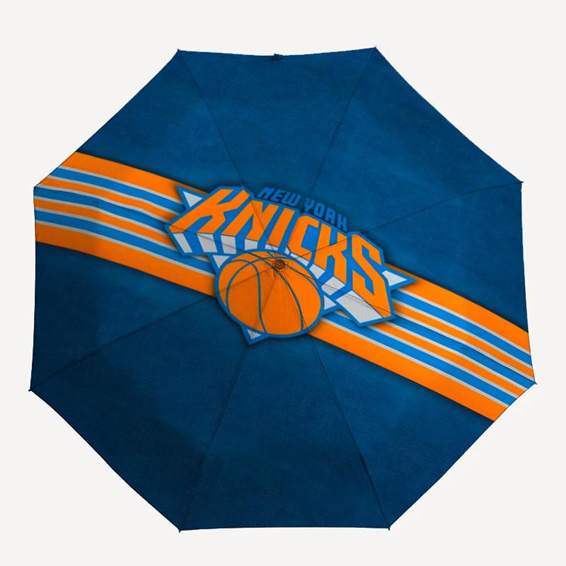 1pc New York Knicks Umbrella, Sun Protection, And UV Shielding. It Has Eight Sturdy Ribs for Outdoor Use And Perfect As a Holiday Gift