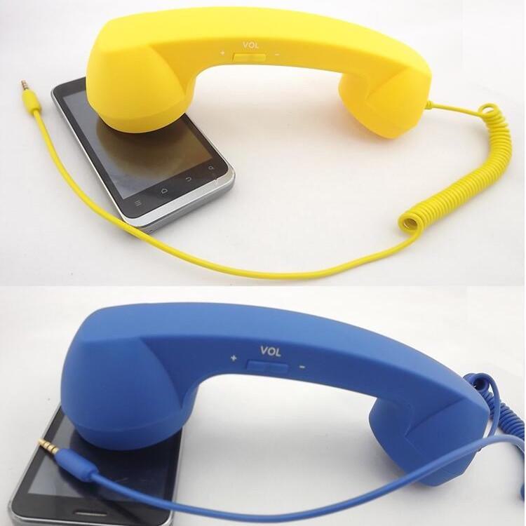 Retro Mobile Handset with 3.5mm Connector - Large Size Earphone & Microphone