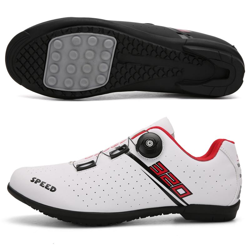 New Cycling Shoes Men's Self-locking Racing Road Cycling Sports Shoes Lockless Training Shoes Women's SPD Cleats Cycling Shoes