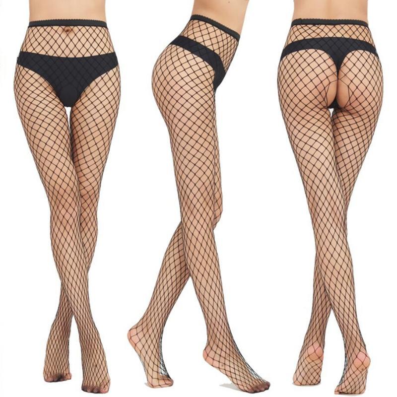 

Women Long Sexy Hollow Out Fishnet Stockings Open Crotch Pantyhose Black High Waist Stocking Tights Panty Fishnet Lingerie Socks D