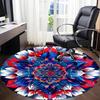 1pc Floral Mandala Design Carpet, Round Non Slip Durable Large Size Office Carpet, Suitable for Office