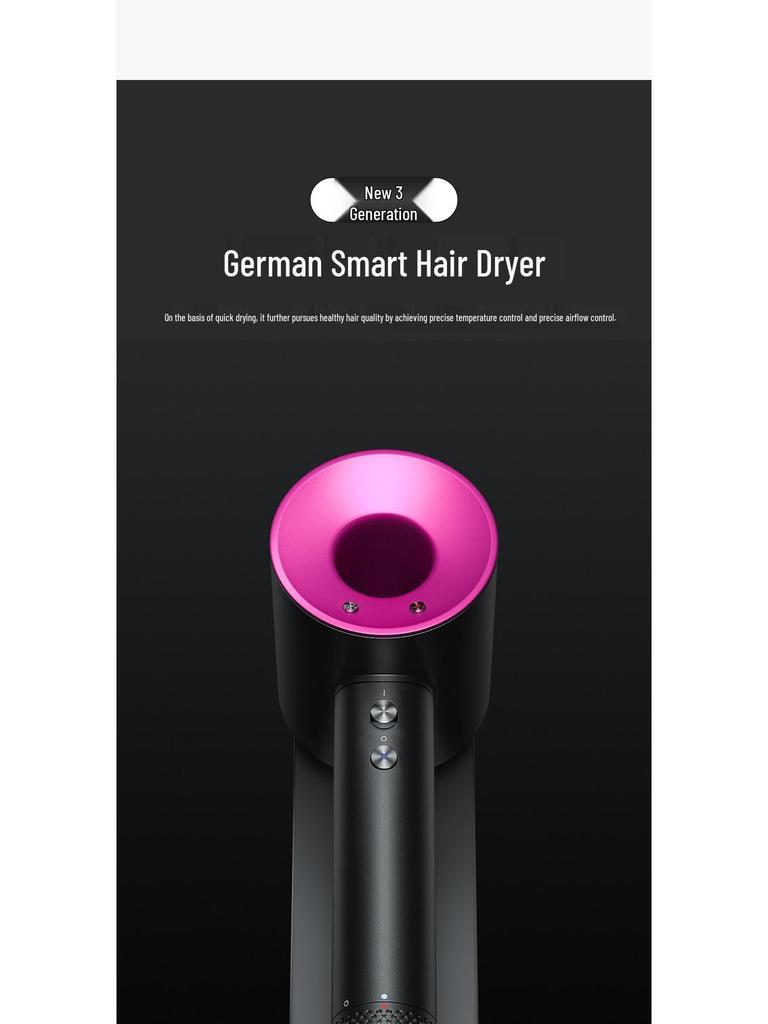 High-Speed Quiet Hair Dryer with Negative Ion Care, Fast Drying, Strong Airflow, Blade-less Hollow Design