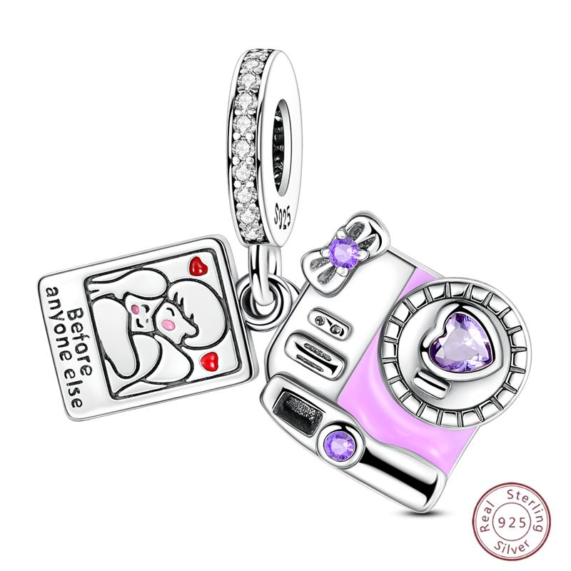 Copper Beaded Pendant Shiny Zirconia Cute Bow Original 3Mm Bracelet Women Fine Jewelry