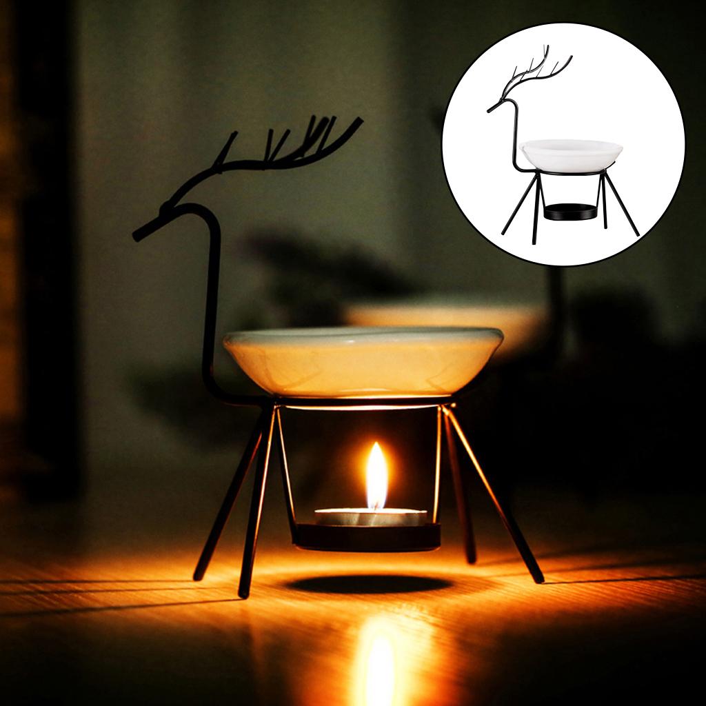 

Metal Essential Oil Burner Diffuser Deer Shape Oil Warmer Censer Furnace