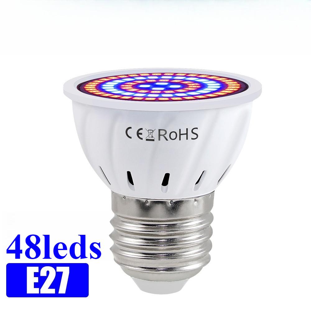 

Лампа для растений полного спектра E27/E26, лампа для рассады, лампа для теплицы, палатки, суккулентов, гидропонной коробки, овощей, цветов, фруктов, кактусов, горшечного освещения E27-48LED