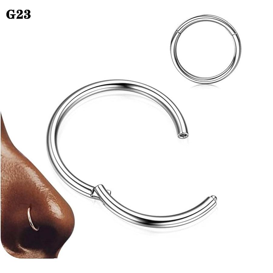 G23 Titan Scharnier Nasenring Ohrring für Knorpelpiercing