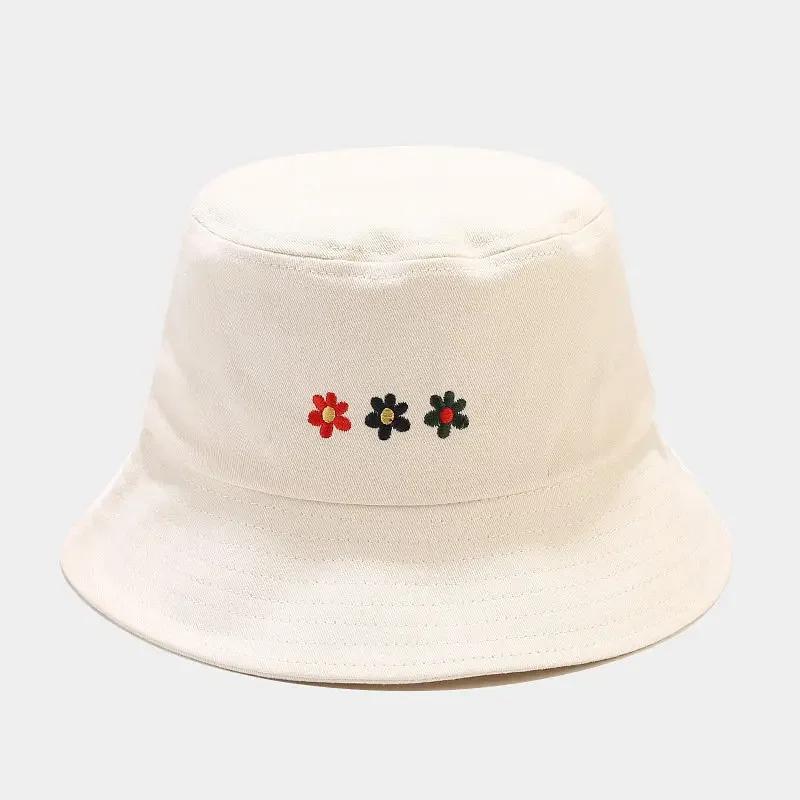 

Spring and Summer Cotton Embroidery Bucket Hat Fisherman Hat Outdoor Travel Sun Cap for Men and Women 94