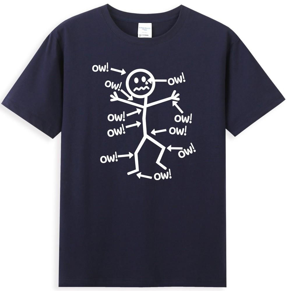 Ow Ow Ow Ow Ow Ow Ow Character Funny Matchstick Saying Vintage Unisexs Tshirt S