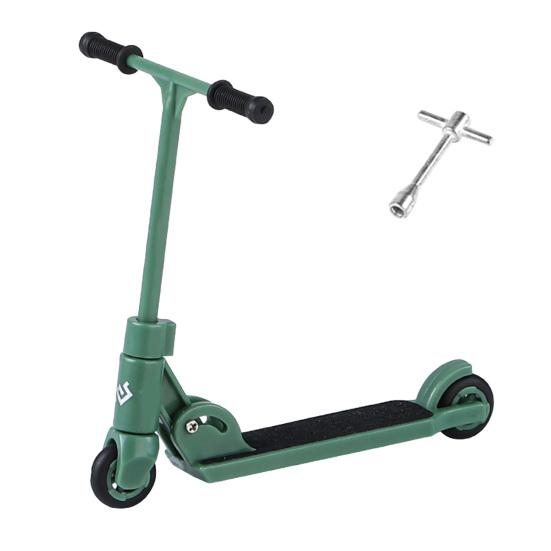 Mini Prstová Koloběžka Hračka s Nářadím Skládací Malá Dvoukolová Koloběžka s Brzdou Simulace Fingerboard Dekorace Dětská Vzdělávací Hračka