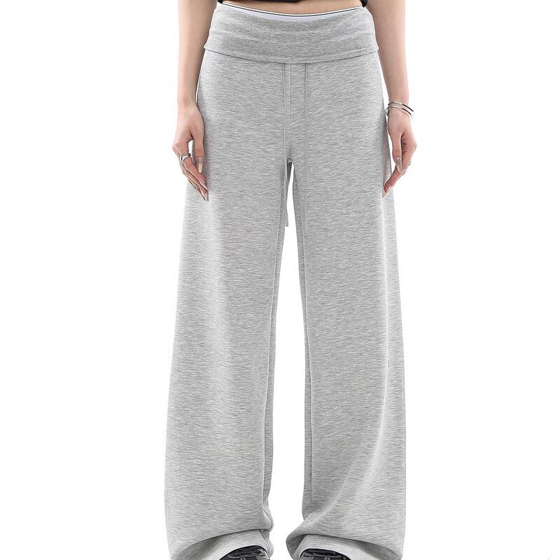 

ICH MODE Women s Modal Draped Straight Wide-Leg Pants L